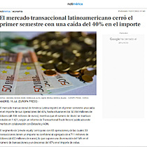 El mercado transaccional latinoamericano cerr el primer semestre con una cada del 40% en el importe